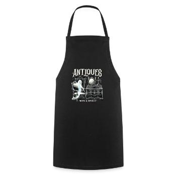 Paranormal Investigator Ghost Halloween Evp Haunte - Cooking Apron - black - Front - AI Model Male 185 dark (185cm)