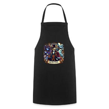 Paranormal Investigator Ghost Halloween Evp Haunte - Cooking Apron - black - Front - AI Model Male 185 dark (185cm)