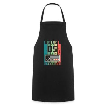 Niveau 5 débloqué - Tablier de cuisine - noir - Devant - AI Model Male 185 dark (185cm)