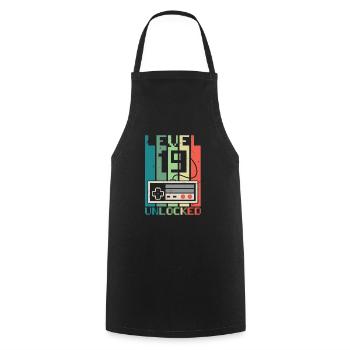 Level 19 Unlocked - Cooking Apron - black - Front - AI Model Male 185 dark (185cm)