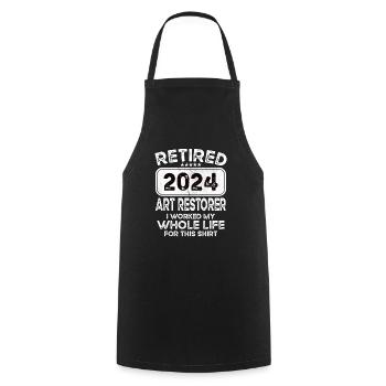 Retired Art restorer 2024 - Cooking Apron - black - Front - AI Model Male 185 dark (185cm)