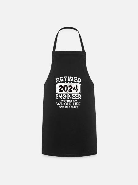 Retired Engineer 2024 - Kochschürze - Schwarz