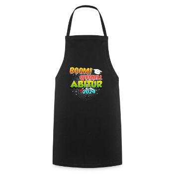 Abitur 2024 Offiziell BOOM! Abiturienten Abschluss - Kochschürze - Schwarz - Vorne - AI Model Male 185 dark (185cm)