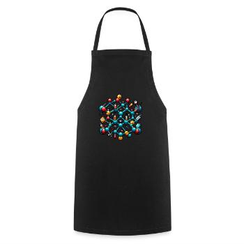 Organic Chemistry, Chemistry Students, Chemistry - Cooking Apron - black - Front - AI Model Male 185 dark (185cm)