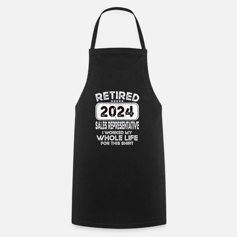 Retraité Représentant des ventes 2024 - Tablier de cuisine - noir
