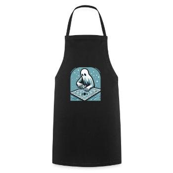 Puzzle Lover Jigzaw Puzzle Board Game Puzzler - Cooking Apron - black - Front - AI Model Male 185 dark (185cm)