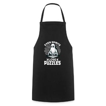 Puzzle Lover Jigzaw Puzzle Jeu de société Puzzler - Tablier de cuisine - noir - Devant - AI Model Male 185 dark (185cm)