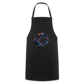 Winter Guard Instructor Colorguard Captain Gift - Cooking Apron - black - Front - AI Model Male 185 dark (185cm)