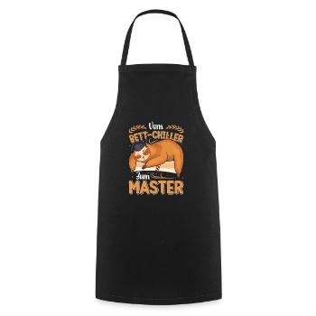 Masterabschluss Vom Bett Chiller zum Master - Kochschürze - Schwarz - Vorne - AI Model Male 185 dark (185cm)