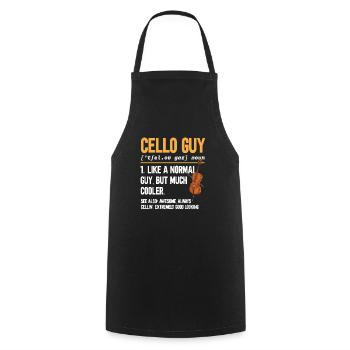Cello Player Cellist Musician Cello - Cooking Apron - black - Front - AI Model Male 185 dark (185cm)