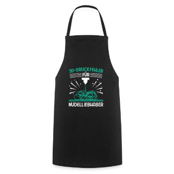 3D Printing Errors for Noodle Lovers 3-D Printing - Cooking Apron - black - Front - AI Model Male 185 dark (185cm)