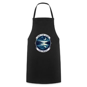 Astrophotography Astronomy Space Camera - Cooking Apron - black - Front - AI Model Male 185 dark (185cm)