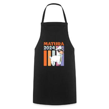 Matura 2024 Maturantin Lama Maturantinnen - Tablier de cuisine - noir - Devant - AI Model Male 185 dark (185cm)