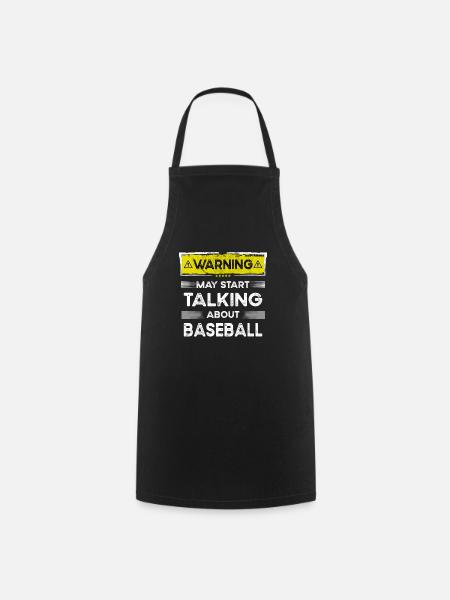 Talking about Baseball funny - Kochschürze - Schwarz