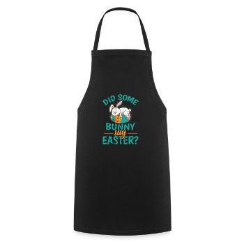 Did Some Bunny say Easter? colorful easter eggs - Cooking Apron - black - Front - AI Model Male 185 dark (185cm)