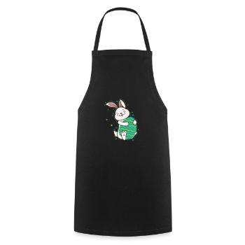 Easter Bunny with Easter Egg Spring - Cooking Apron - black - Front - AI Model Male 185 dark (185cm)