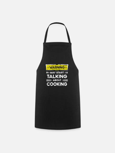 Talking about Cooking funny - Kochschürze - Schwarz