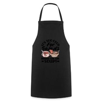 Apportez la soupe douillette - Tablier de cuisine - noir - Devant - AI Model Male 185 dark (185cm)