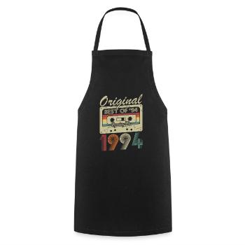 Original 1994 Jahrgang Geburtstag Geschenkidee - Kochschürze - Schwarz - Vorne - AI Model Male 185 dark (185cm)