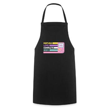 MATURA Level Complete 2024 Maturantin Funny - Cooking Apron - black - Front - AI Model Male 185 dark (185cm)
