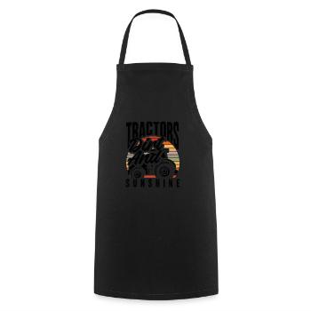Tracteurs, terre et soleil - Tablier de cuisine - noir - Devant - AI Model Male 185 dark (185cm)
