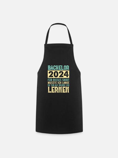 Bachelor 2024 Geschenkidee Abschluss - Kochschürze - Schwarz