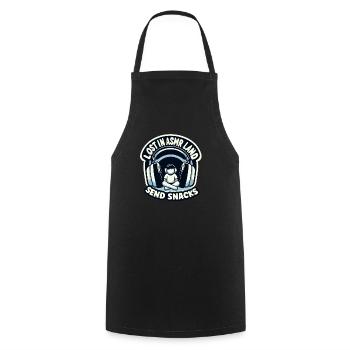 Asmr Whispering Asmr Enthusiast Mindfulness - Cooking Apron - black - Front - AI Model Male 185 dark (185cm)