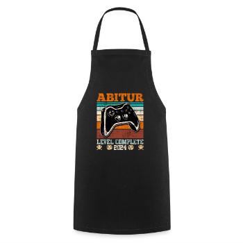 Abitur Level Complete 2024 High School Graduates Funny - Cooking Apron - black - Front - AI Model Male 185 dark (185cm)
