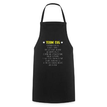 Team EVG Liste Futur Marié Enterrement Vie Garçon - Tablier de cuisine - noir - Devant - AI Model Male 185 dark (185cm)