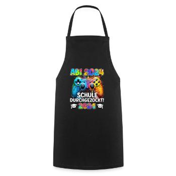 Abi 2024 School Played Through Gamer Funny - Cooking Apron - black - Front - AI Model Male 185 dark (185cm)