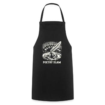 Poetry Slam Writer Poet Literature Slam Poetry Day - Cooking Apron - black - Front - AI Model Male 185 dark (185cm)