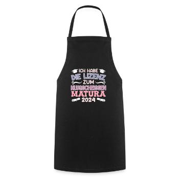 Licence Maturantin à Clever-Ass Matura - Tablier de cuisine - noir - Devant - AI Model Male 185 dark (185cm)