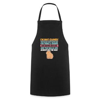 I'm Not Clumsy The Floor Hates Me Foolish Capybara - Cooking Apron - black - Front - AI Model Male 185 dark (185cm)