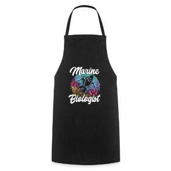 Marine Biology Ocean Marine Biologist - Cooking Apron - black - Front - AI Model Male 185 dark (185cm)
