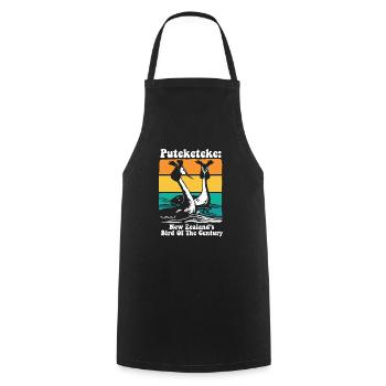 Puteketeke New Zealand's Bird of the Century - Cooking Apron - black - Front - AI Model Male 185 dark (185cm)