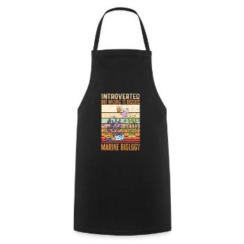 Marine Biology Ocean Marine Biologist - Cooking Apron - black - Front - AI Model Male 185 dark (185cm)