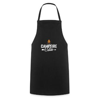 Campfire Cutie Camping Holidays - Cooking Apron - black - Front - AI Model Male 185 dark (185cm)