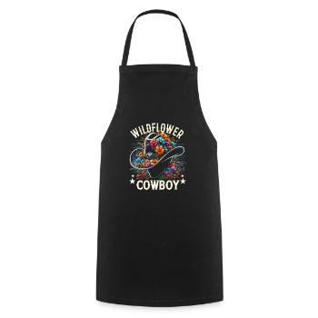 Texas Wildflowers Season Fields Flowers Texas - Cooking Apron - black - Front - AI Model Male 185 dark (185cm)