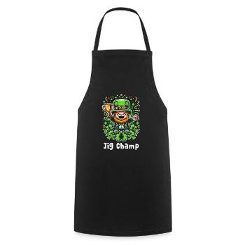 Irish Dancing Ireland Outfit Irish Music - Cooking Apron - black - Front - AI Model Male 185 dark (185cm)
