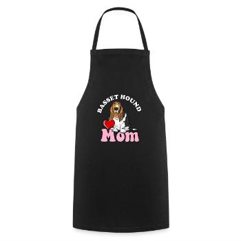 Basset Hound Mom Dog Lover Funny Bassethound Dog - Kochschürze - Schwarz - Vorne - AI Model Male 185 dark (185cm)