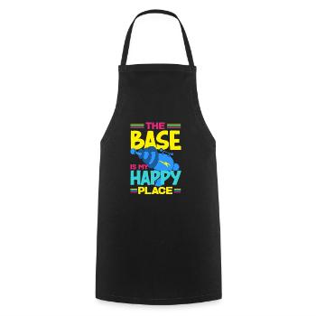 Indoor laser tag party outfit laser tag - Cooking Apron - black - Front - AI Model Male 185 dark (185cm)