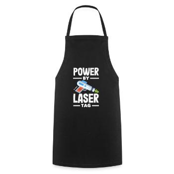 Indoor laser tag party outfit laser tag - Cooking Apron - black - Front - AI Model Male 185 dark (185cm)