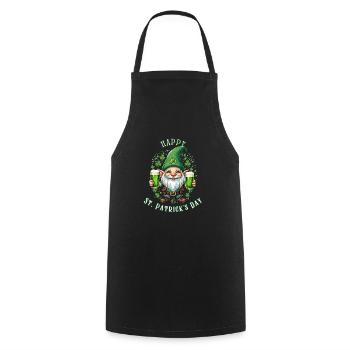 St. Patrick's Day Leprechaun I Green Beer I - Cooking Apron - black - Front - AI Model Male 185 dark (185cm)