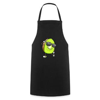 Dancing Kiwi with sunglasses - Cooking Apron - black - Front - AI Model Male 185 dark (185cm)