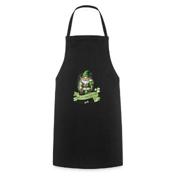 St. Patrick's Day Leprechaun I Green Beer I - Cooking Apron - black - Front - AI Model Male 185 dark (185cm)