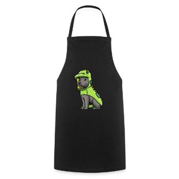 Staffordshire Bull Terrier Dog In - Cooking Apron - black - Front - AI Model Male 185 dark (185cm)