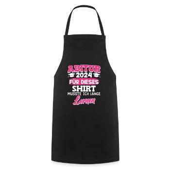 I had to study for this shirt - Cooking Apron - black - Front - AI Model Male 185 dark (185cm)