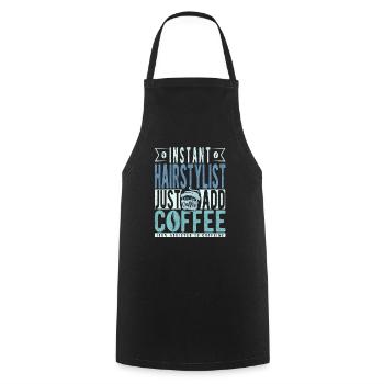 Instant-Friseur: Fügen Sie einfach Kaffee hinzu - Kochschürze - Schwarz - Vorne - AI Model Male 185 dark (185cm)