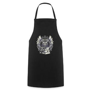 Gift for book lovers with - Cooking Apron - black - Front - AI Model Male 185 dark (185cm)