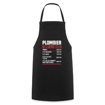 Klempner Stundensatz Humor Geschenkidee - Kochschürze - Schwarz - Vorne - AI Model Male 185 dark (185cm)